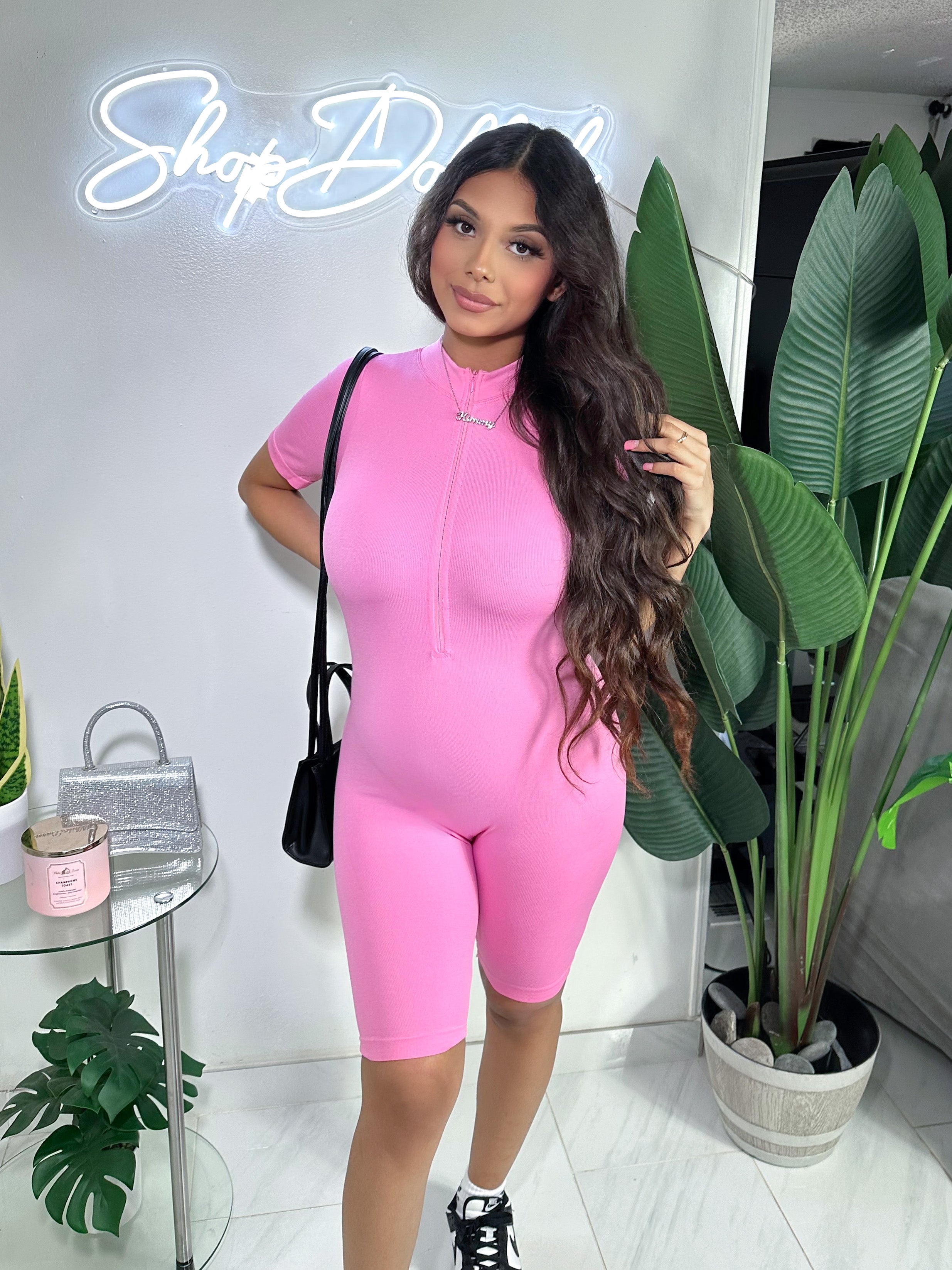 Jordyn Smooth Snatched Romper (LIGHT PINK)