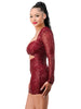 Belinda Sequin Dress (BURGUNDY)