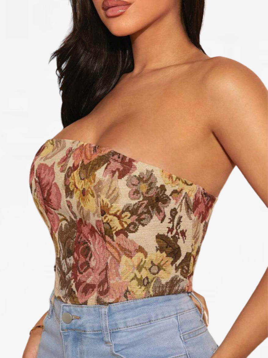 Bring Me Flowers Corset Top (ROSE)