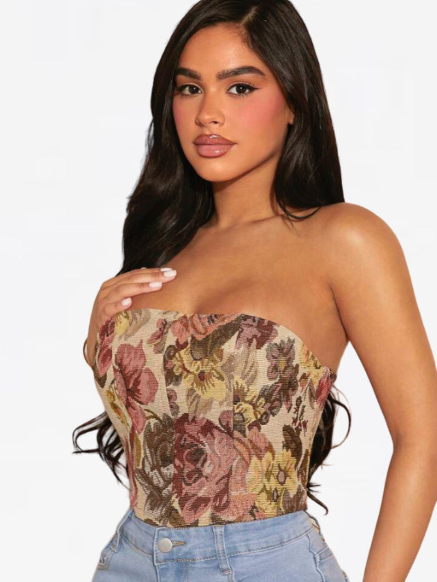 Bring Me Flowers Corset Top (ROSE)