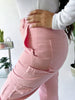 Kylie High Rise Cargo Pants (LIGHT PINK)