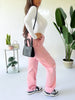 Kylie High Rise Cargo Pants (LIGHT PINK)