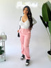 Kylie High Rise Cargo Pants (LIGHT PINK)