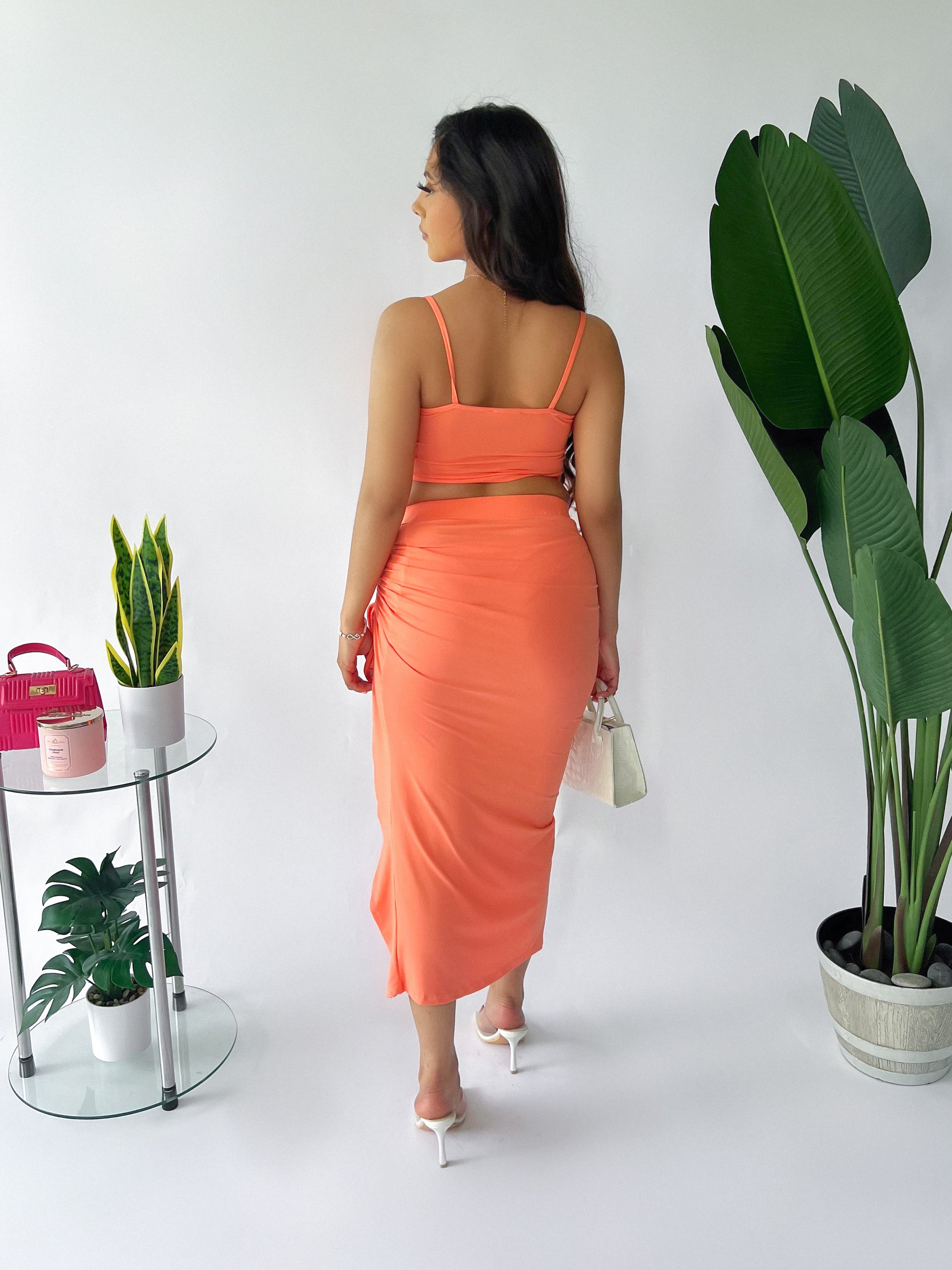 Otro Atardecer Skirt Set (ORANGE)