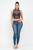 Glitz & Pearls Mesh Top (BLACK)