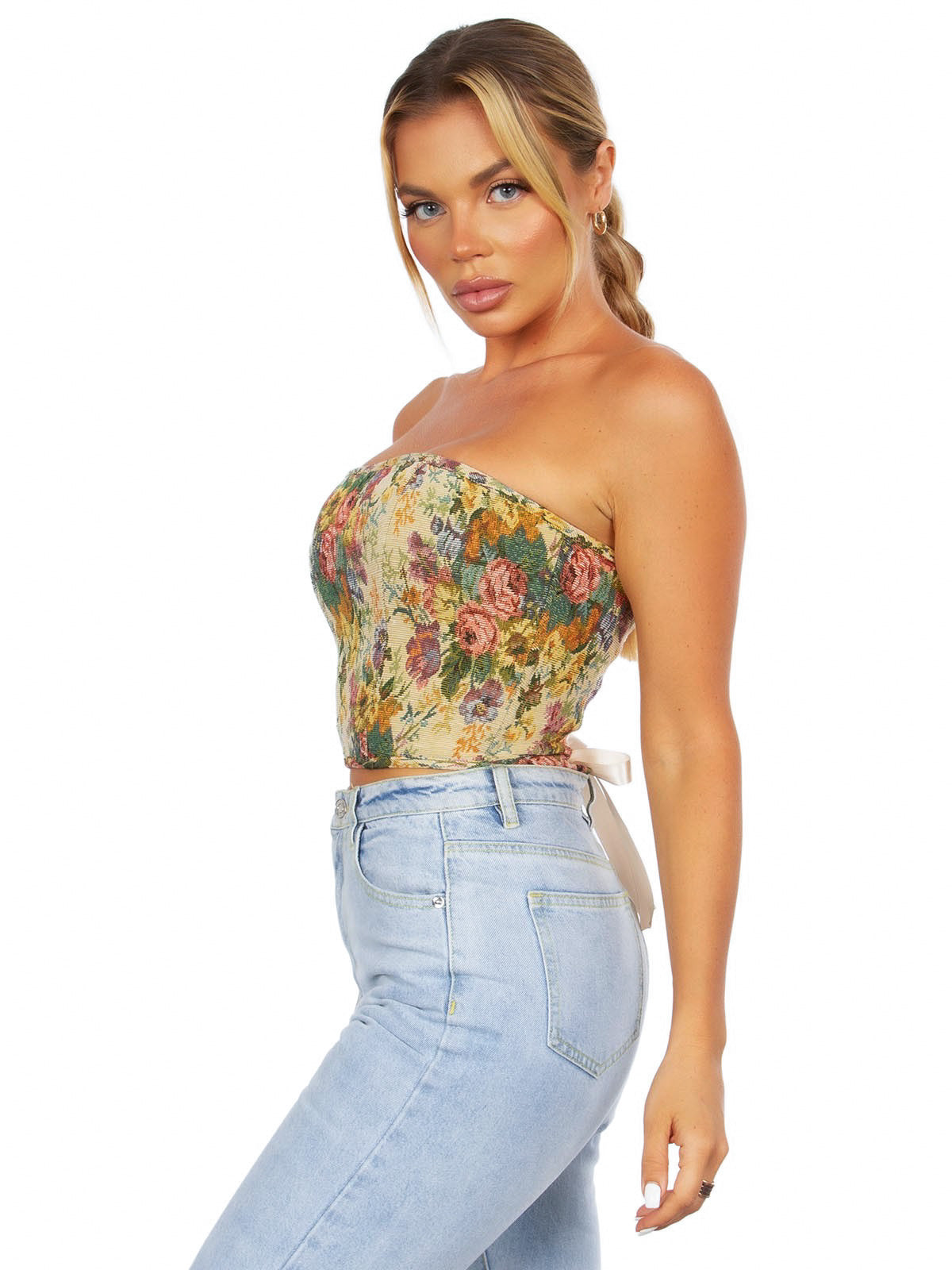 Work Of Art Corset Top (FLORAL)