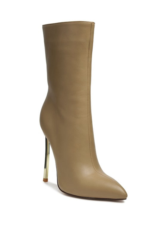 Rich Auntie Over The Ankle Stiletto Boot