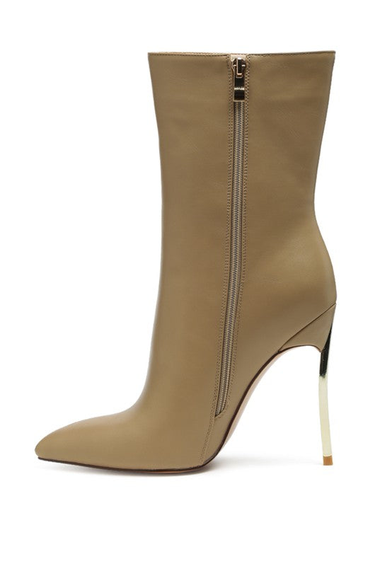 Rich Auntie Over The Ankle Stiletto Boot