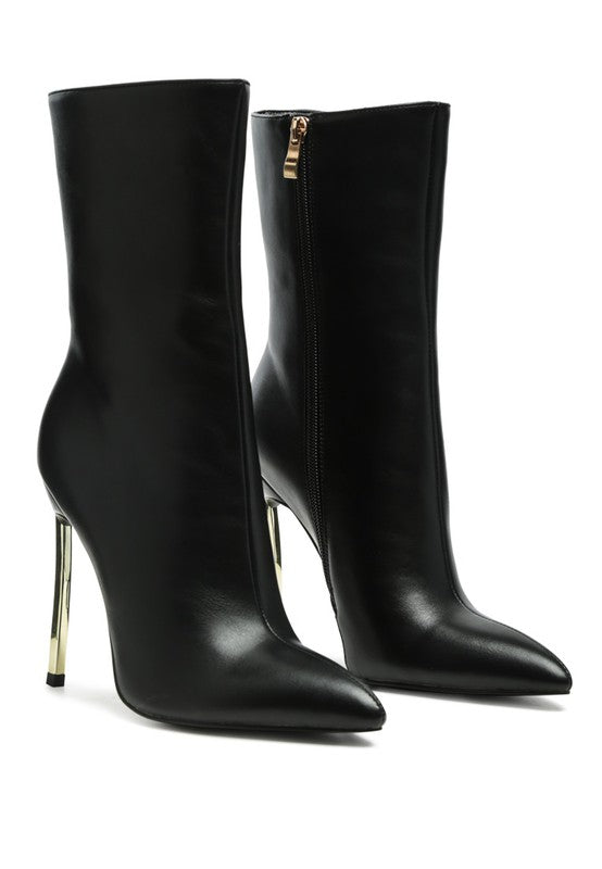 Rich Auntie Over The Ankle Stiletto Boot