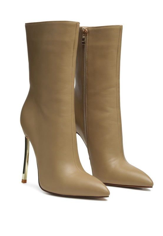 Rich Auntie Over The Ankle Stiletto Boot