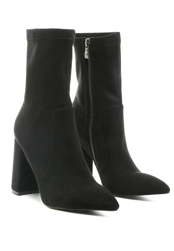 London Rag Zahara Pointed Block Heeled Boot