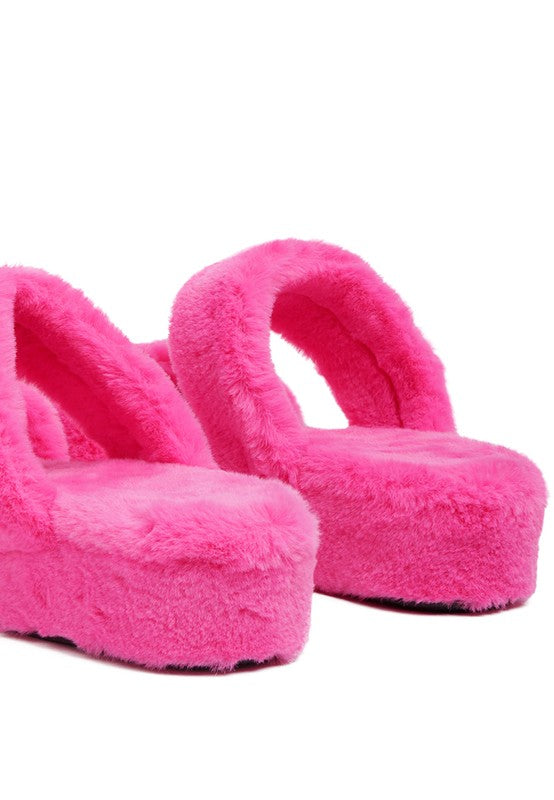 Cozy Chunky Fur Slip-Ons (MULTI-COLOR)