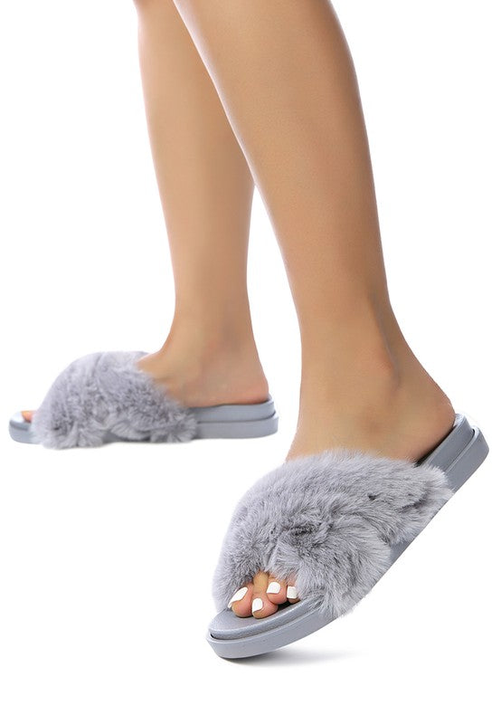 Homey Fur Slip-On Flats (MULTI-COLOR)