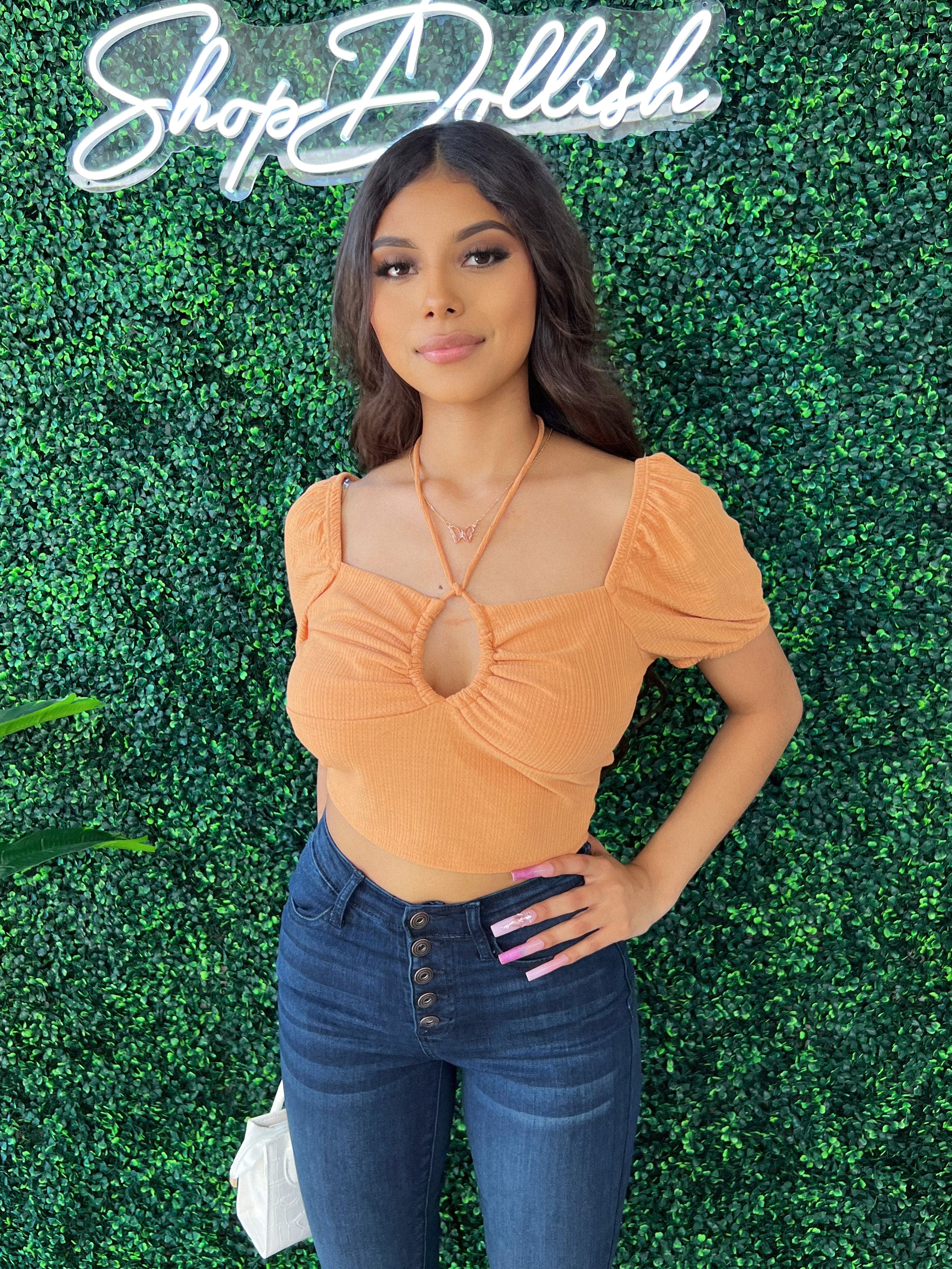 Jaripeo Crop Top (ORANGE)