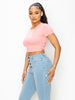 Regina Crop Top (BABY PINK)