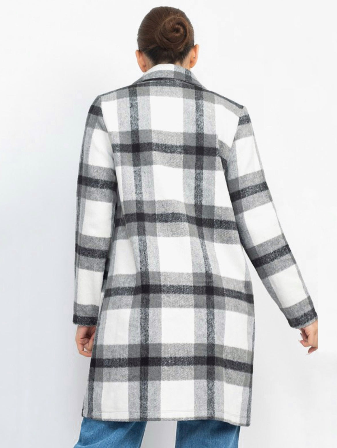 Strictly Business Flannel Coat (B&W)