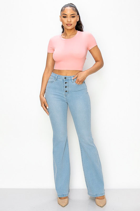 Regina Crop Top (BABY PINK)