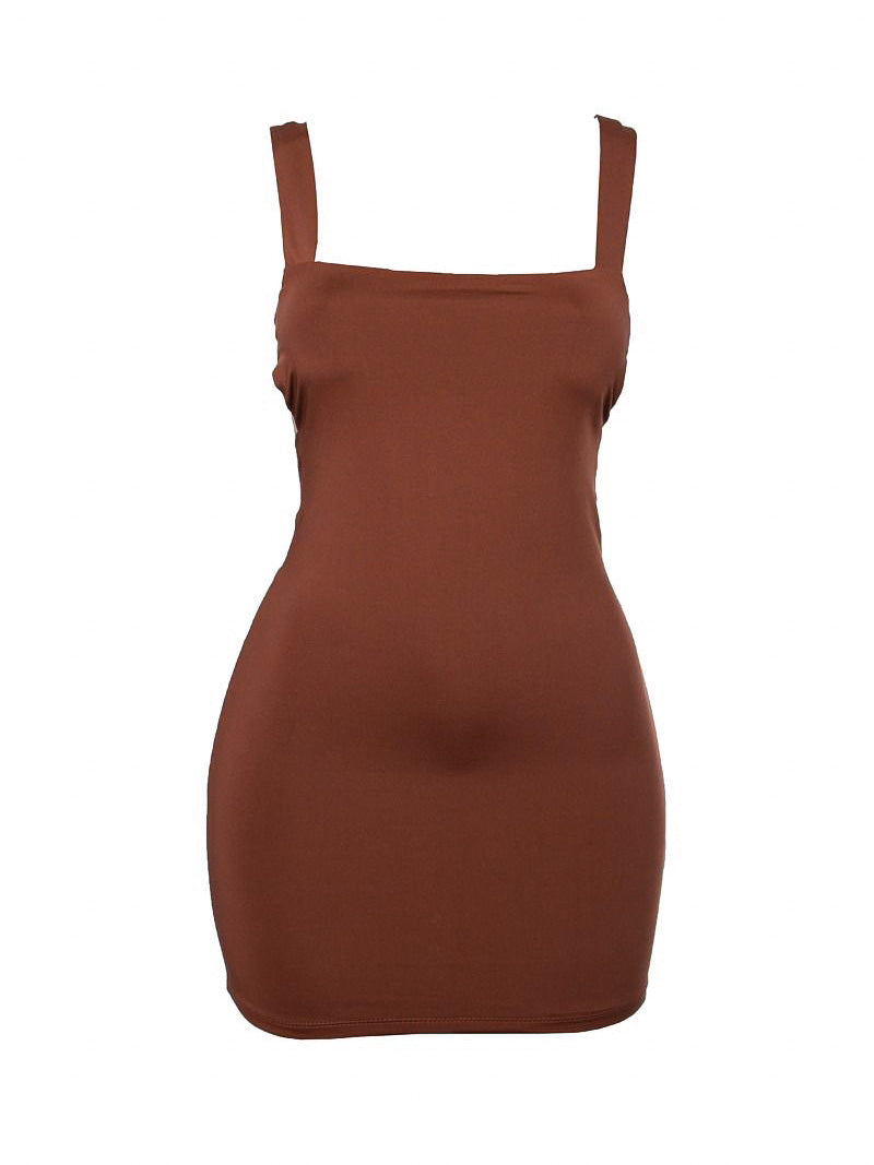 All Eyes On Me Dress (BROWN)