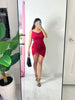 Be My Valentine Velour Dress (RED)