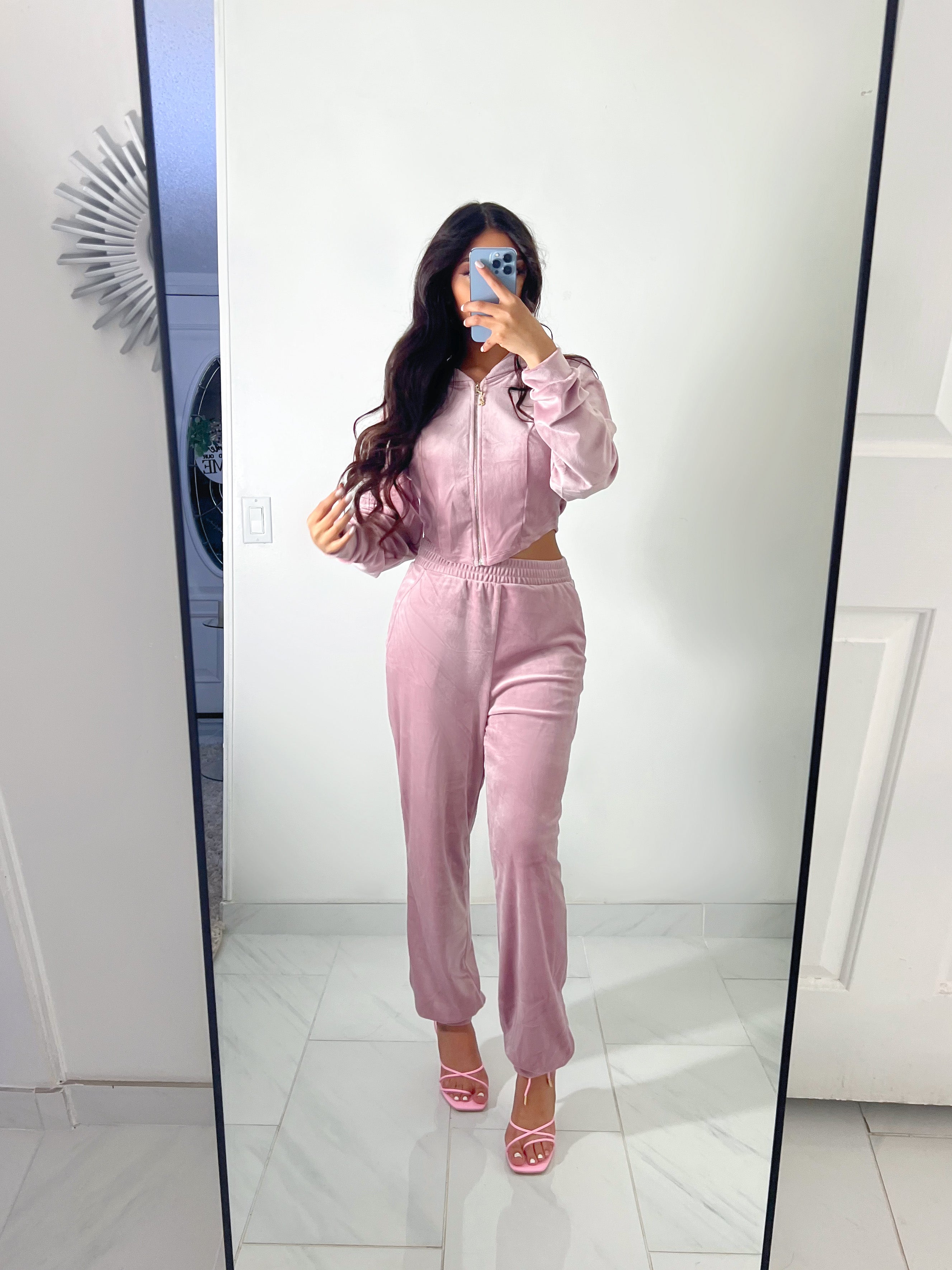 Angiee Velour Set (MAUVE)