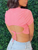 Regina Crop Top (BABY PINK)