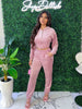 Angiee Velour Set (MAUVE)