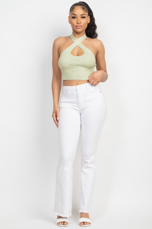 Stella Ribknit Top (SAGE)