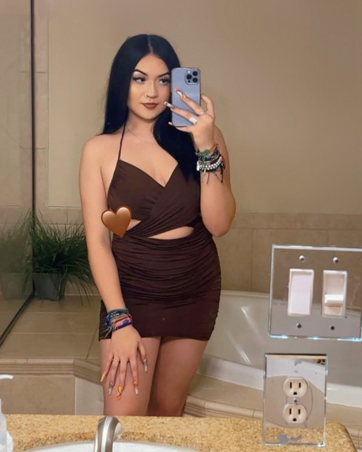 Want Me Back Dress (BROWN)