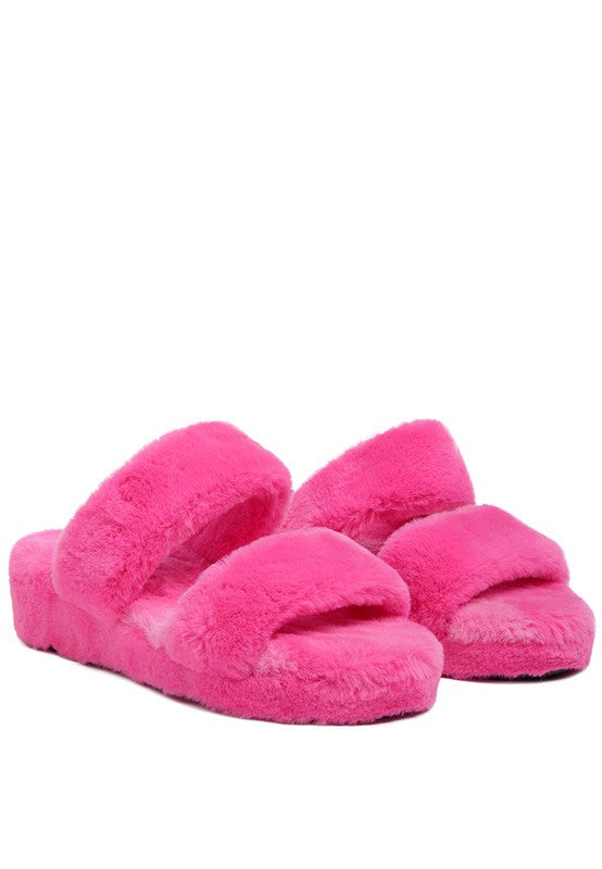 Cozy Chunky Fur Slip-Ons (MULTI-COLOR)