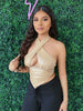 Gianna Leather Top (TAUPE)