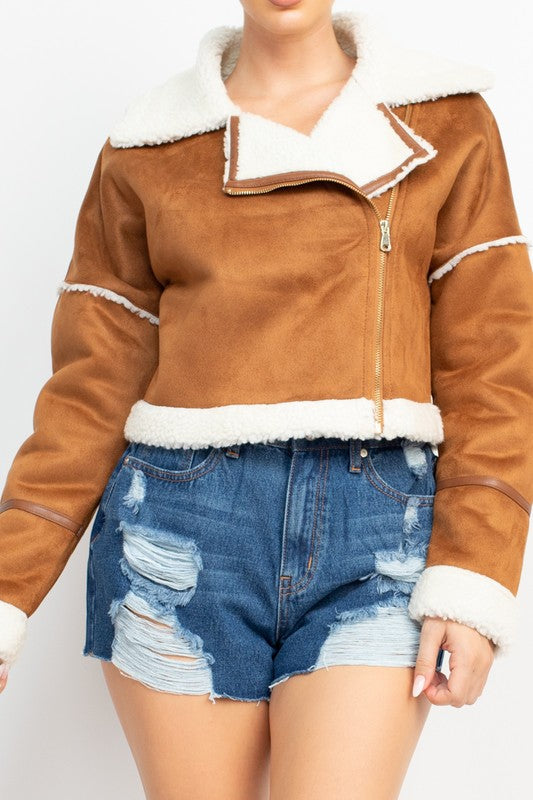 Yeezus Cropped Sheep Jacket (CAMEL)