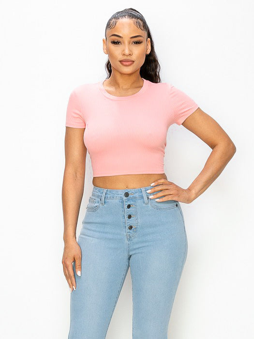 Regina Crop Top (BABY PINK)